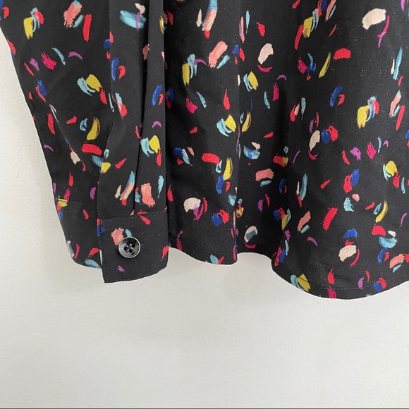 Cabi Black Colorful Artsy Print Button Down - Picture 4 of 8